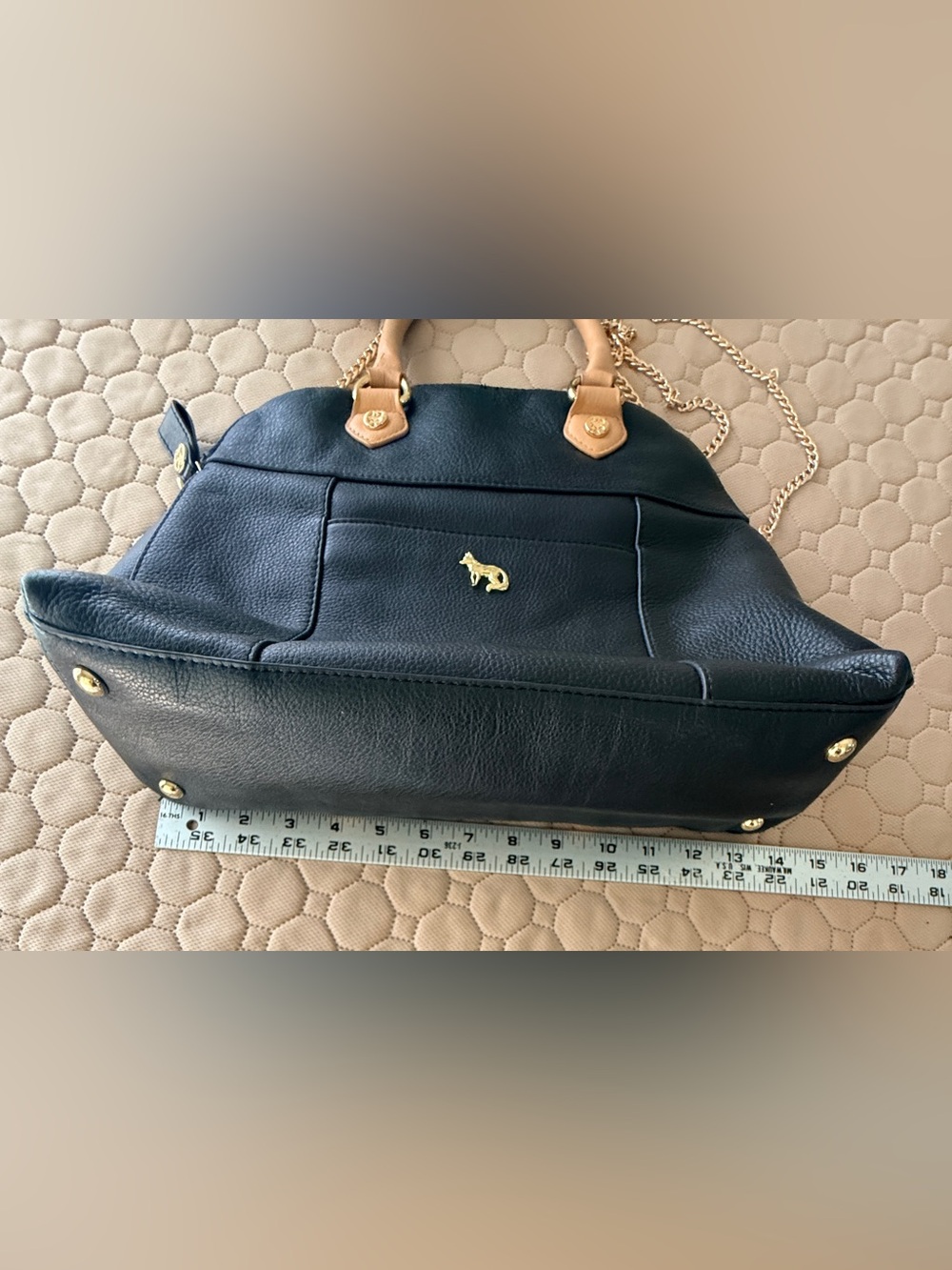 Emma Fox Black Label NWOT black
leather floral Lined Dome Satchel cross
Body - Picture 10 of 13